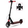 E-RIDES Monopattino Elettrico Bambini da 6-16 anni,display a LED,Solo 8KG Pieghevole Monopattino Elettrico, Due Tipi Freni, utonomia Max 5-8KM, Velocità Max 14 KM/H