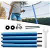 Uoqpty 4 pali di ricambio per trampolino - 1,8 - 4,8 m, pali di sicurezza per trampolino, pali per rete trampolino con manicotto in schiuma, parti di ricambio universali per trampolini in acciaio robusto con