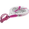 EasyGrip R2 Racchetta da Padel Junior Mano Destra, Impugnatura Ergonomica EasyGrip in Soft EVA, Fibra di Vetro Leggera 325g, Per Giovani Destrimani - Comfort e Precisione (Bianco/Fucsia)