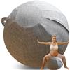 WTZHHK Palla per Il Pilates Copertina Sedia da Ufficio Sedie a Palla per Esercizi Fitball Gravidanza Elegante e Funzionale【Nessuna Pallina Inclusa】(Gray,55CM)