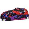 Unistrengh Borsa Tennis con Scomparto Scarpe 2-3 Racchette Rossa, Borsone Tennis Badminton per Uomo Donna, Custodia Porta Racchetta Badminton Grande con Tracolla Regolabile, Borsa Palestra Sportiva
