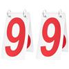 GOGO 2 Set Tabellone Segnapunti Tennis, 0 - 9 Doppi Lati Score Reporter Carte sostitutive, 10,2 x 20,3 cm