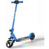 E-Noroyavn Monopattino Elettrico,6.5'' Monopattino Elettrico Bambini dai 6 ai 14 anni,Luci Arcobaleno Colorate, Display LED, Monopattino Elettrico Pieghevole,Autonomia da 5 a 8KM,Monopattino Elettrici (Blu)