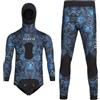 LEIDIMUS Blu,XXL,Muta da Pesca Sub in Neoprene 1,5 mm con Cappuccio - Tuta da Immersione a 2 Pezzi con Maniche Lunghe e Rinforzo Toracico - Ideale per Apnea in Acque Fresche