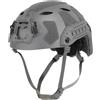 Peminkoo Casco tattico Fast SF High Cut, versione sabbiata, con slot per cinturino per cuffie, fori di collegamento per maschera di riserva, caschi da gioco Airsoft CS (Khaki)