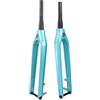 NBTRXWAFR Forcella Rigida in Fibra di Carbonio Forcella Rigida MTB 29'' Tubo Conico 1-1/2'' Boost Axle 15X110mm Freno A Disco per Mountain Bike,Blu