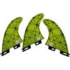UP SURF UPSURF Tavola Da Surf FCS2 Pinne g5 Thruster Set Favo + Fibra Di Vetro (Yellow)