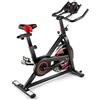 GYMAX Bici da Fitness Regolabile, Cyclette da Esercizio, 8 Livelli Resistenza, 8 Altezza di Sedile, 6 Altezza Manubrio, Display LCD Digitale, Pedali con Fermapiede, Portata di 110 kg