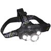 EACH Torcia Frontale 3 LED 1 COB Zoom Luce Bianca Batteria Litio Ricaricabile Carica