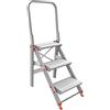 Marchetti 20523 Gradini Sgabello con Parapetto Class più 03, Argento