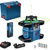 Bosch Professional Livella laser rotante 18V System GRL 650 CHVG (laser verde, doppia pendenza, con funzione app, portata: 650m (diametro), L-boxx)