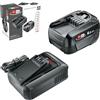 Bosch Set di avviamento batteria e caricabatterie rapido 18V (1x batteria Li-ion da 6,0Ah; 1x caricabatterie rapido; POWER FOR ALL 18V Alliance)