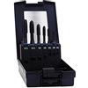 Exact 42305 - Maschio a macchina, set M3-12 in HSS Co 5, forma B, 7 pezzi, DIN 371/376 con manuale Filettatura