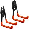 Maclean 1x Gancio per garage, Supporto da parete per garage Portagomme, attrezzi, scala, bicicletta | Gancio a muro per organizzazione, doppio gancio (2, Carico max. 70kg)