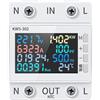 Lisher Tuya WiFi Power Meter Schermo Colore 2P Multifunzione AC Misuratore di Energia Telefono Portatile Controllo Distanza per Applicazione 170-300 V/63 A Facile da Usare B