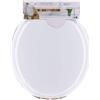 Tendance - Sedile WC in MDF da 17 pollici con chiusure in plastica - Bianco - Bagno - Sedili WC universali - Coperchio WC