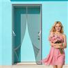 MEILIPA Zanzariera Porta Finestra 100 x 300 cm Facile da Installare Zanzariera Porta Tenda Anti Insetti Traspirante Chiusura Automatica per Porte Finestre Balcone Soggiorno, Grigio