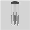 USMCPQVXN Lampadario a 8 Luci per Ingresso, Stile Rustico, Moderno, a Led, Rotondo, a Grappolo Lineare, con Striscia Lunga in Oro,Da a Sospensiper Scale, Sala da Pranzo, Soggiorno, Camera da Letto./Bl