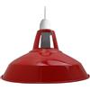 Generic Homin 1 PZ Stile retrò Dimensioni esagonali Facile da montare Lampada a sospensione da soffitto Paralume da fienile Paralume in stile vintage industriale (rosso)