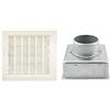 Ventilclima Griglia Bocchetta 16x16cm BIANCA Diam.80mm con Adattatore per Camino