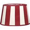 Brillibrum Paralume per lampada da tavolo, modello a strisce, attacco E27, potenza massima 40 Watt, paralume con motivo a strisce (rosso/crema)