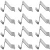 Heyous 12 clip per divisorio in metallo argentato per armadietti, divisori, scaffali, accessori per mensole, armadietti, scaffali, supporto per armadietti, scarpiere