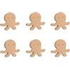 SANCHAKOU Pomoli Decorativi 6 Pezzi Medusa Balena Maniglia In Legno Per Bambini Porta Dell'Armadio Cassetto Maniglia In Legno Mobili Maniglia A Foro Singolo Polpo