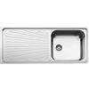 SMEG SGE116.1S Serie Alba Lavello da incasso in Acciaio Inox Satinato con 1 Vasca Dimensioni 116 x 50 cm