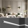 create luxury GRAND DECOR Cornici decorative per pannelli boiserie da 2 metri a parete, in duropolimero bianco rigido (meglio del polistirolo e gesso), a muro - HCR501