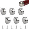 UFURMATE Tappi terminali per corrimano, 6 pezzi, 50 mm, in acciaio inox 201, rotondi, per corrimano, gradini per scale, corrimano (argento)