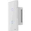 VR VETRINEINRETE Vetrineinrete® Interruttore smart 2 canale controller da remoto wireless wifi placca touch domotica (Bianco)