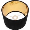 UKCOCO Paralume Semplice al in Struttura Velluto Nero Tavolo Lampada e Installazione Facile Resistente Colore, per Camera da Letto Biblioteca