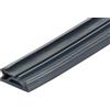 Gedotec Guarnizione per porte d'ingresso per telai in legno grigio zinco | 6 m di guarnizione in silicone per porte DS 155a | nastro sigillante per porte con scanalatura 4-5 mm - larghezza: 15 mm