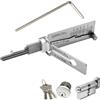APRILADY 2 in 1 Strumento di decodifica chiave, decodificatore chiave M-Aster in acciaio inossidabile, strumento per aprire lucchetti, grimaldello 2 in 1, strumenti professionali (SS002)
