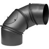 PARKANEX Ginocchio regolabile universale per canna fumaria, 4 segmenti, tubo per camino, attacco per stufa a legna, inserto per camino a pellet, canna fumaria 150 mm, lamiera di acciaio