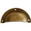Generic Ottone lucido/bronzo antico Ottone massiccio a forma di conchiglia Maniglie vintage per cassetti per schedari (confezione da 6 pezzi) Maniglie per cancelli Set di ferramenta per mobili Cassetto per gu