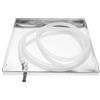 Jojofuny Vaschetta Raccolta Acqua Condizionatore in Acciaio Inox 15.75X15.75X1.38 Con Tubo Scarico E Clip Universale Per Unità Esterne Casa Protezione Anti Perdite