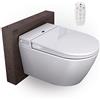 BERNSTEIN WC doccia 540 PRO in bianco, WC sospeso senza bordi con funzione bidet riscaldamento e sterilizzatore - impianto completo con telecomando occhiali da toilette con abbassamento automatico