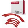 Gedotec Maniglie per mobili per camerette | Distanza tra i fori 96 mm | Colore Rosso | 10 pezzi | Maniglie per cassetti in plastica | COLOUR | Maniglie per porte colorate | Maniglie per mobili per