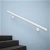 Drsyffsup Corrimano in ferro battuto per scale, ringhiere per scale montate a parete, kit di corrimano in tubo metallico da 1 piede a 20 piedi per casa, asili, soppalchi, corridoi, bianco(100cm)