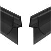 AERREGI SET COPPIA GUARNIZIONI PER VETRO E PER BOX DOCCIA PER ANTA 110cm DOPPIA ALETTA MORBIDA PER VETRO 6 E 8 mm GUARNIZIONE NERO