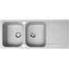 Essebagno Lisse lavello reversibile 2 vasche 1 sgocciolatoio in resina grigio