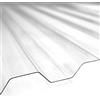 DIGIPLASTICS 1 Lastra di Policarbonato Corrugato SuperDur GRECA 76/18 mm CLEAR 1265X1000mm con protezione UV