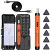 Kznifmk Cacciaviti Elettrici Kit Di Strumenti Elettrici di Precisione Mini Piccole Punte Ricaricabili per Computer Portatile Arancione