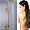HarBin-Star Colonna Doccia con Miscelatore Ottone Set Doccia Completo Vintage Altezza Regolabile Rubinetto Doccia Ottone Antico Altezza 85-150 cm