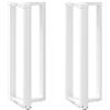 vidaXL Gambe per tavolo da bar a forma di T 2 pz bianche 50x35x(110-111) cm in acciaio