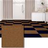 Hiseng Moquette Pavimento per Adesiva, 30x30CM Piastrelle Autoadesive per Moquette Antiscivolo Quadrotte di Tappeto in Tessuto per Ufficio Casa Soggiorno (30,Marrone scuro)