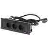 Schulte Incasso Multipresa EVOLINE Frame-Dock 3 X Presa Schuko, 1 pezzi, nero, 159610019500