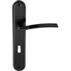 domino PRESTO BLACK - Set di 72 maniglie per porta della camera, dell'ufficio, della cantina e della porta interna, in alluminio nero