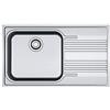 Franke - Lavello una vasca con gocciolatoio a destra SRX 611-86 LB finitura inox satinato da 86x50cm